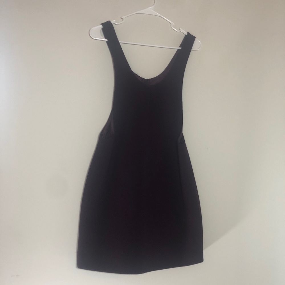 New Look pinafore dark purple dress